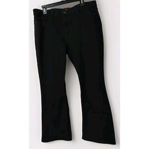 Lee Jeans Woman's Adult Size 16 S Black Denim Straight 5 pocket Stretch H.D. Lee